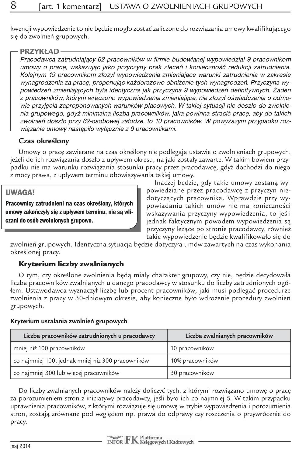 Kolejnym 19 pracownikom złożył wypowiedzenia zmieniające warunki zatrudnienia w zakresie wynagrodzenia za pracę, proponując każdorazowo obniżenie tych wynagrodzeń.