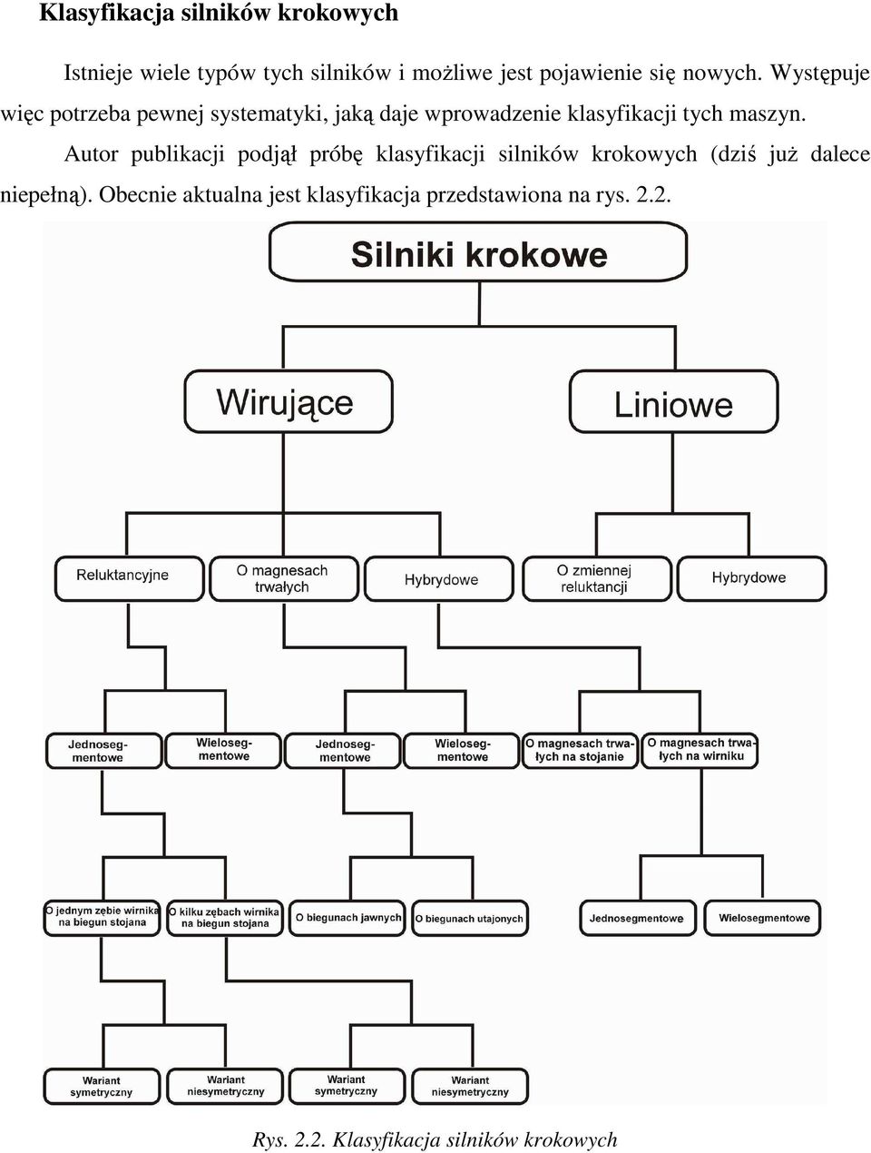 Występuje więc potrzeba pewnej systematyki, jaką daje wprowadzenie klasyfikacji tych maszyn.