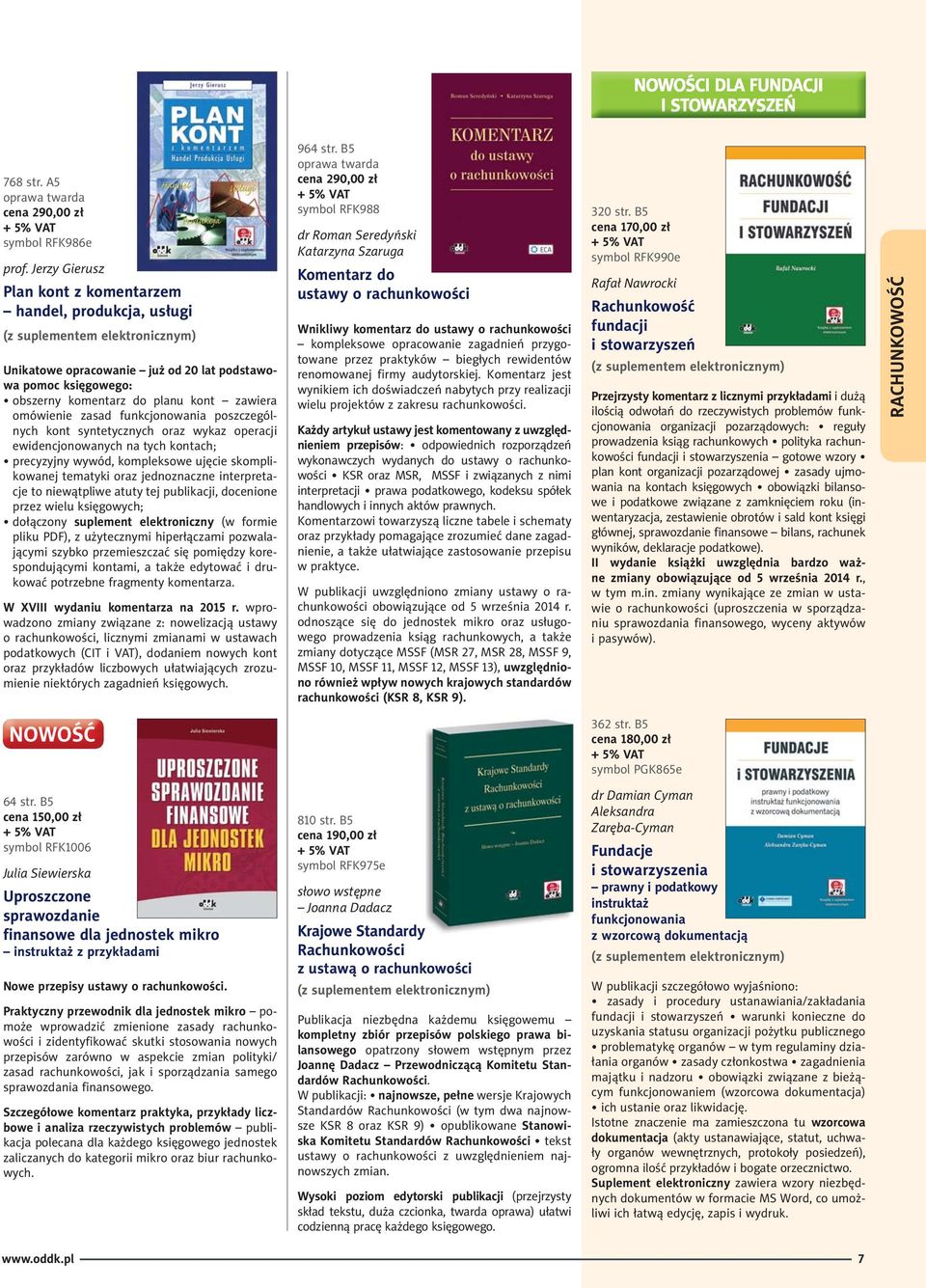 funkcjonowania poszczególnych kont syntetycznych oraz wykaz operacji ewidencjonowanych na tych kontach; precyzyjny wywód, kompleksowe ujęcie skomplikowanej tematyki oraz jednoznaczne interpretacje to