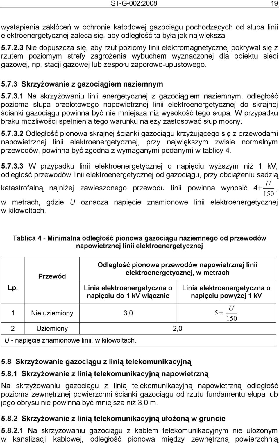 Skrzyżowanie z gazociągiem naziemnym 5.7.3.