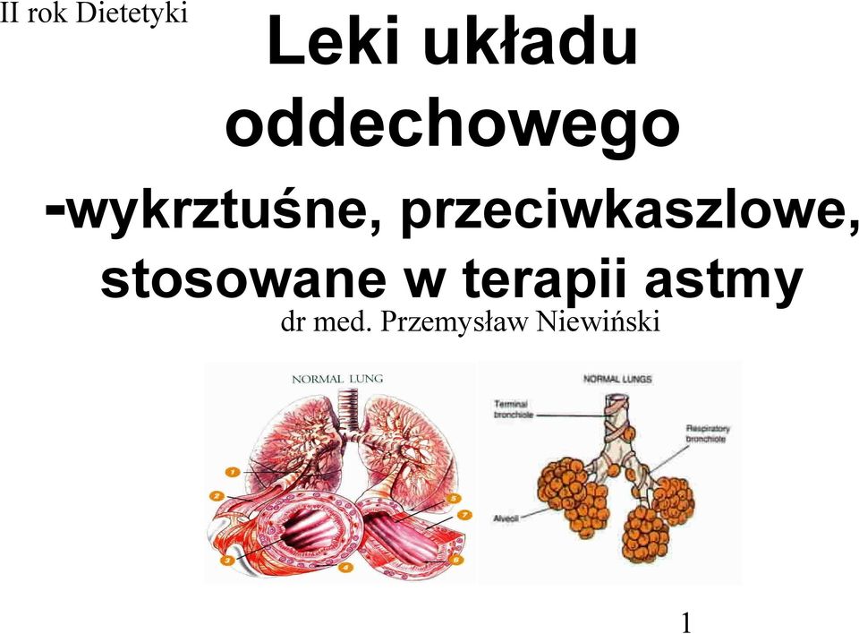 przeciwkaszlowe, stosowane w