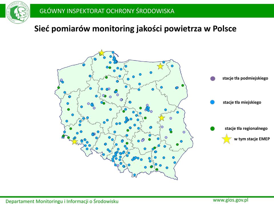 podmiejskiego stacje tła