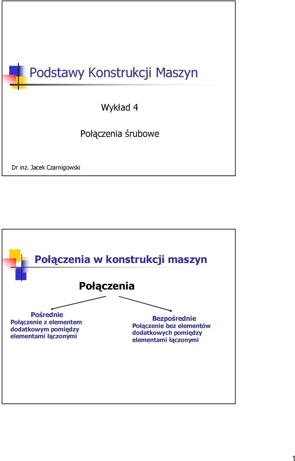 Połączenie z elementem dodatkowym pomiędzy elementami łączonymi