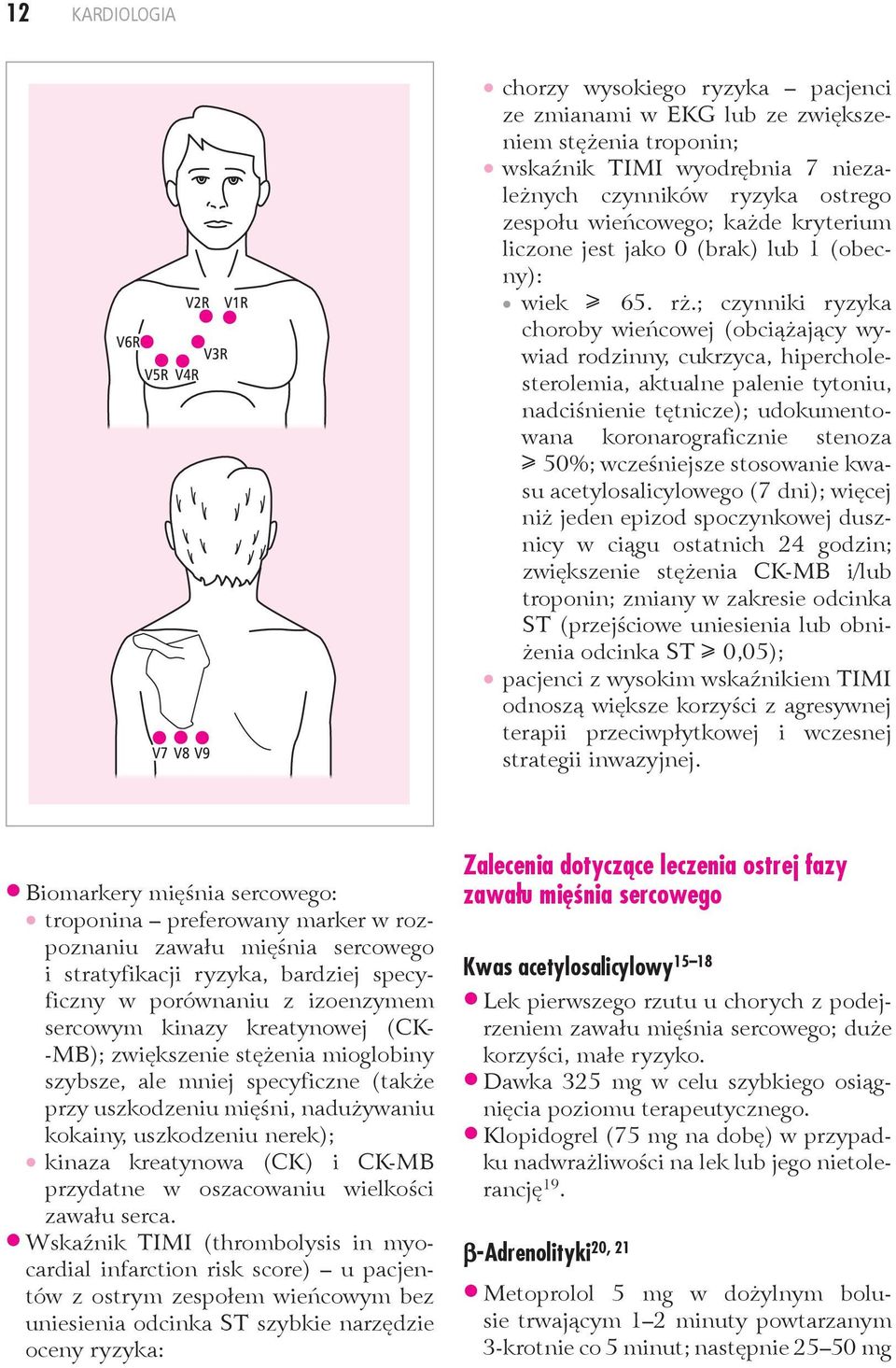 ; czynniki ryzyka choroby wieńcowej (obciążający wywiad rodzinny, cukrzyca, hipercholesterolemia, aktualne palenie tytoniu, nadciśnienie tętnicze); udokumentowana koronarograficznie stenoza 50%;