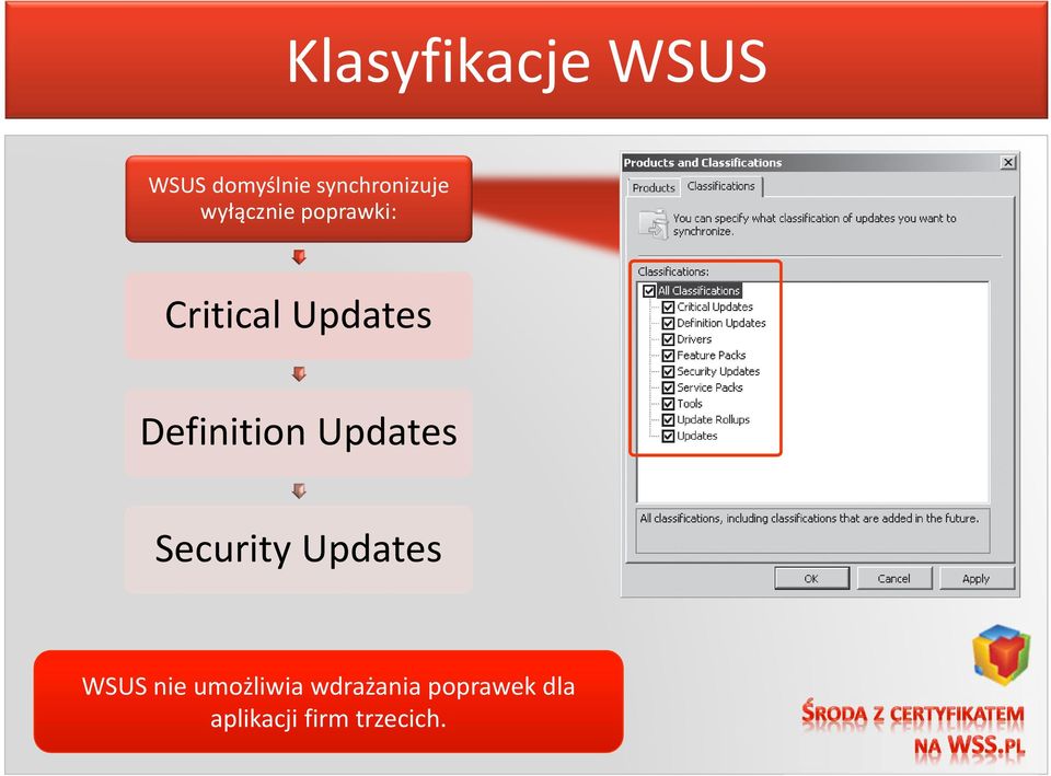Definition Updates Security Updates WSUS nie
