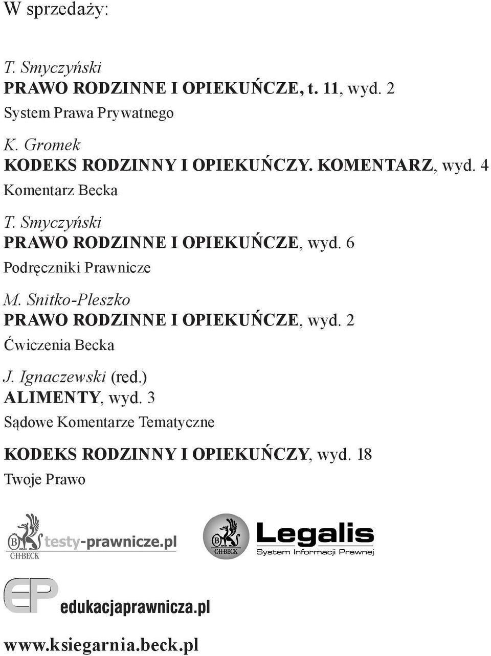 Smyczyński PRAWO RODZINNE I OPIEKUŃCZE, wyd. 6 Podręczniki Prawnicze M.