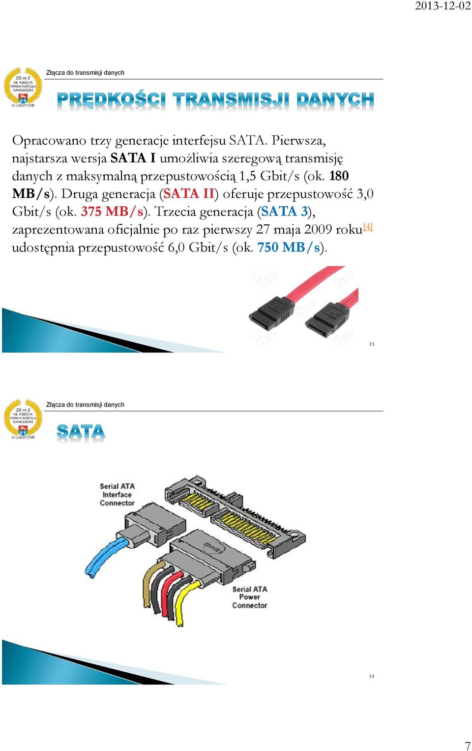 przepustowością 1,5 Gbit/s (ok. 180 MB/s).