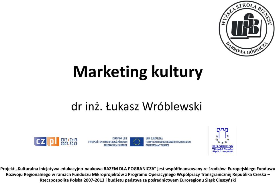 współfinansowany ze środków Europejskiego Funduszu Rozwoju Regionalnego w ramach Funduszu
