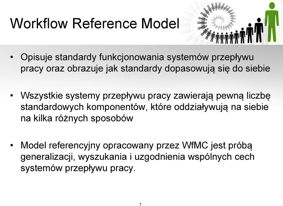 standardowych komponentów, które oddziaływują na siebie na kilka różnych sposobów Model referencyjny