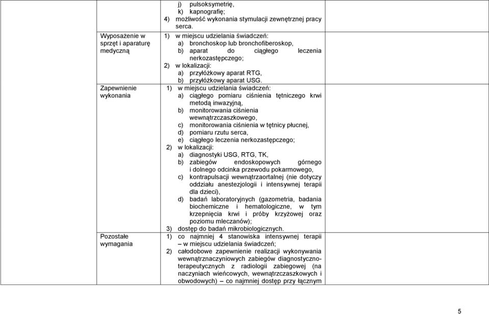 1) w miejscu : a) ciągłego pomiaru ciśnienia tętniczego krwi metodą inwazyjną, b) monitorowania ciśnienia wewnątrzczaszkowego, c) monitorowania ciśnienia w tętnicy płucnej, d) pomiaru rzutu serca, e)
