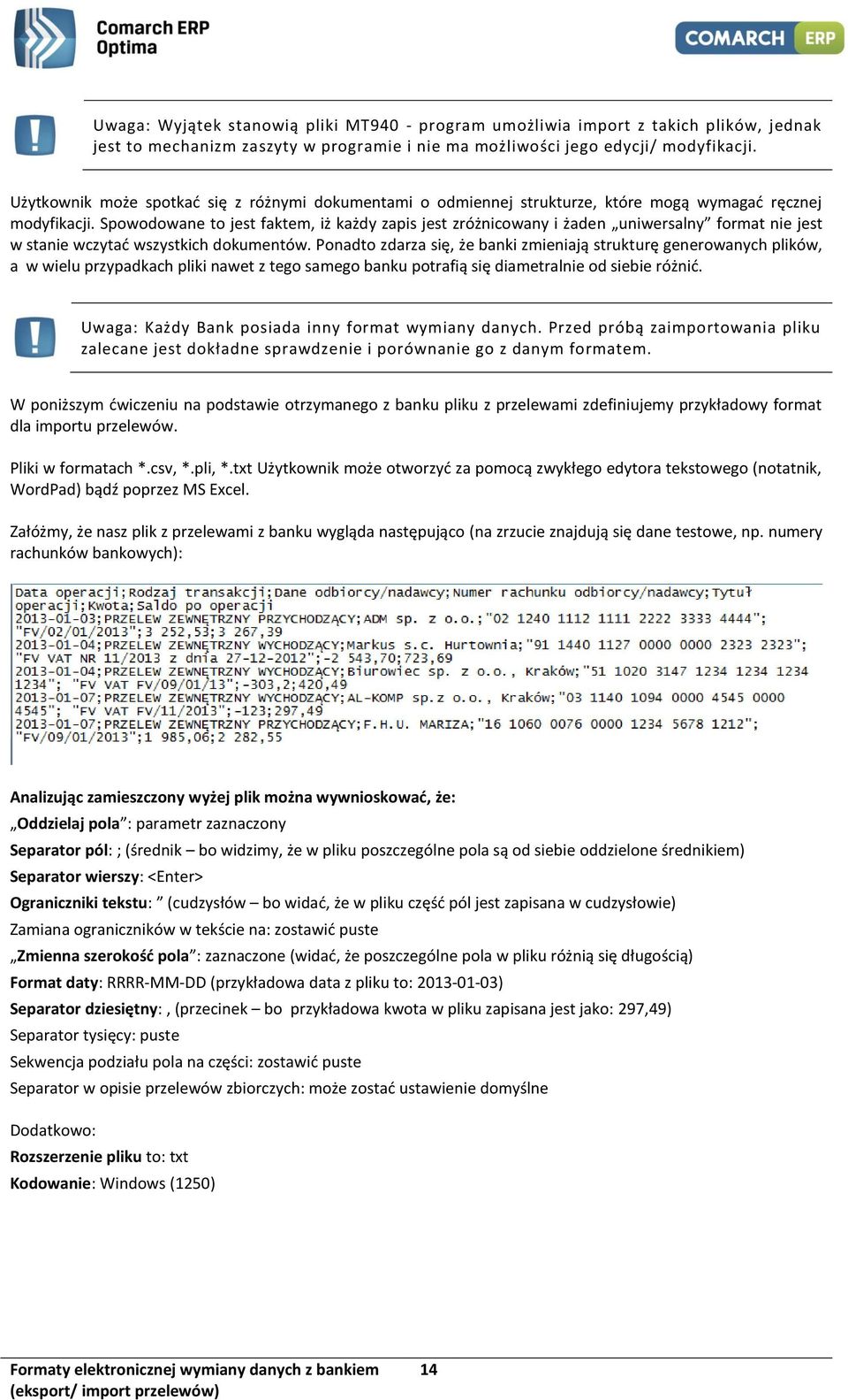 Spowodowane to jest faktem, iż każdy zapis jest zróżnicowany i żaden uniwersalny format nie jest w stanie wczytać wszystkich dokumentów.