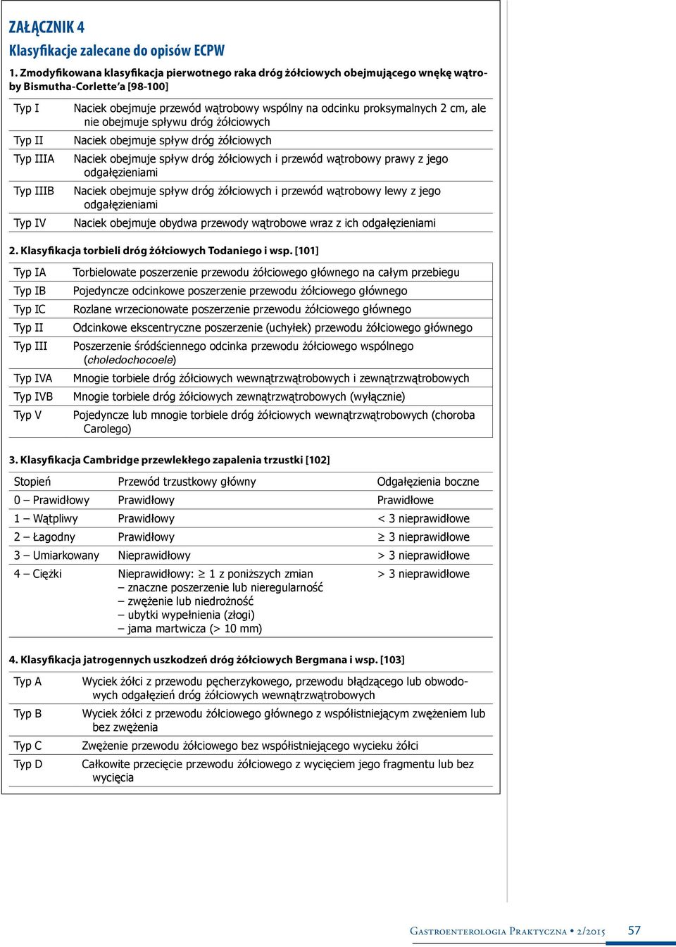 odcinku proksymalnych 2 cm, ale nie obejmuje spływu dróg żółciowych Naciek obejmuje spływ dróg żółciowych Naciek obejmuje spływ dróg żółciowych i przewód wątrobowy prawy z jego odgałęzieniami Naciek