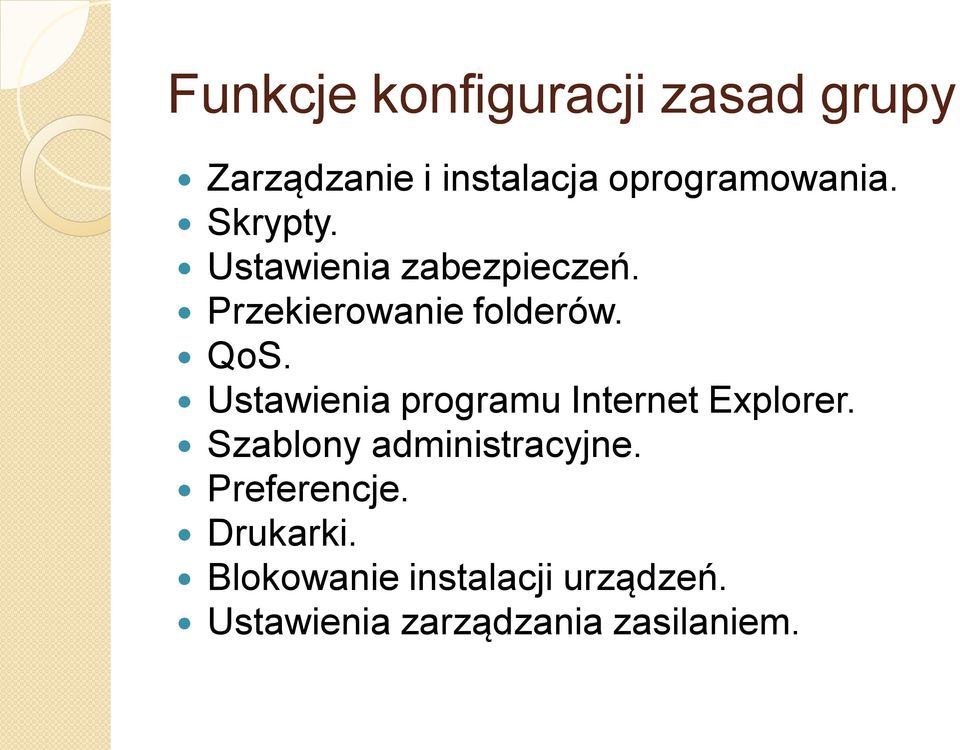 Ustawienia programu Internet Explorer. Szablony administracyjne.