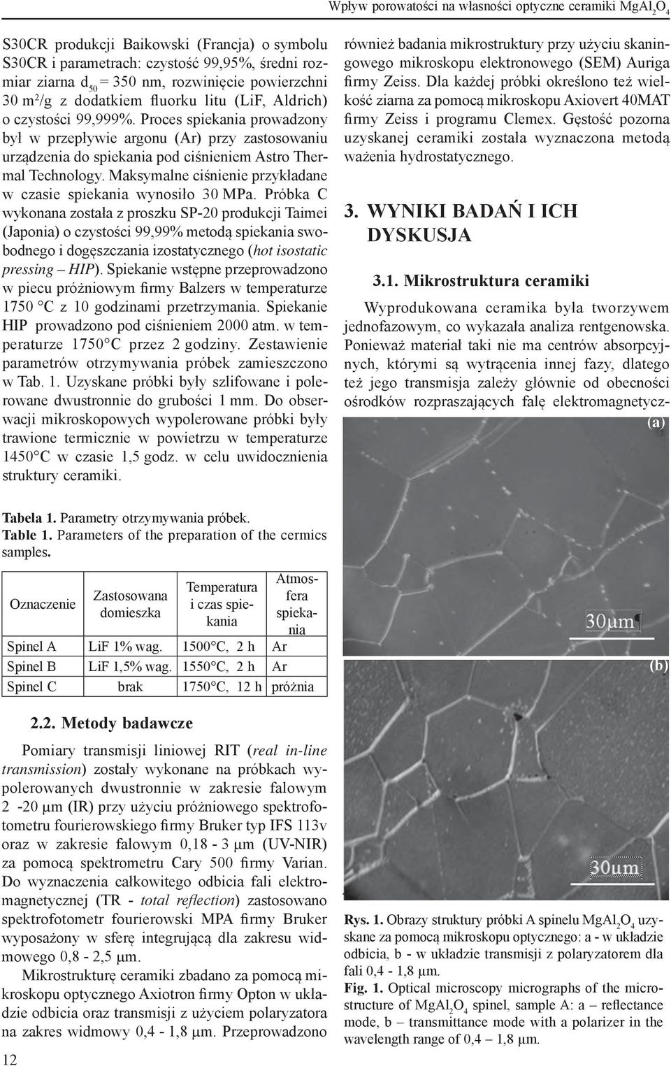 Proces spiekania prowadzony był w przepływie argonu (Ar) przy zastosowaniu urządzenia do spiekania pod ciśnieniem Astro Thermal Technology.