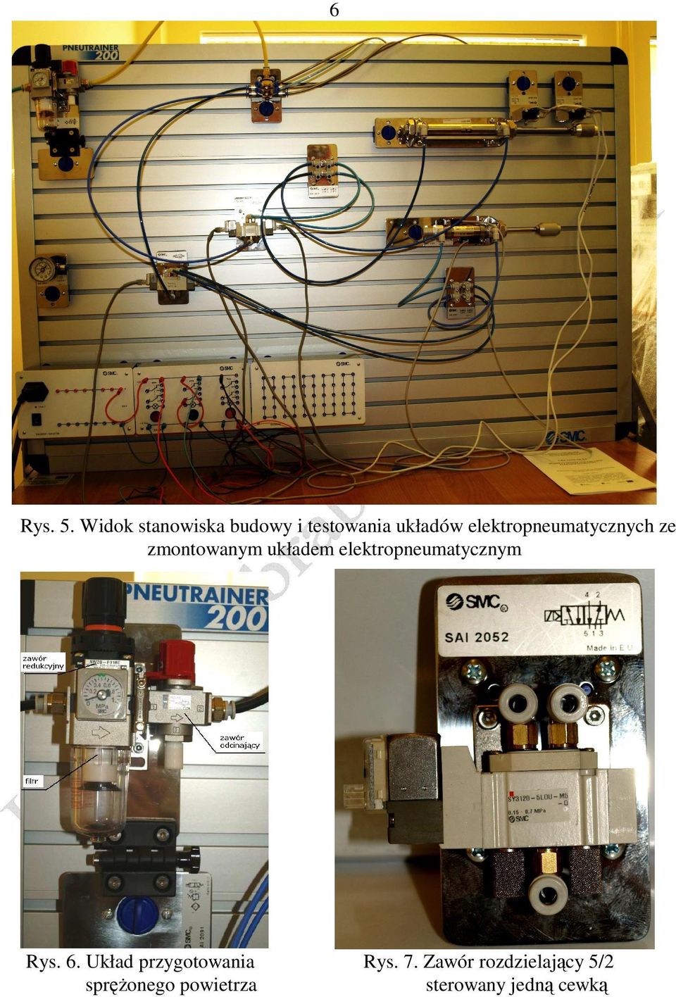 elektropneumatycznych ze zmontowanym układem