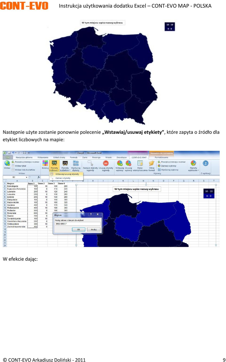 źródło dla etykiet liczbowych na mapie: W