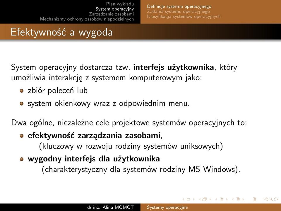 odpowiednim menu.