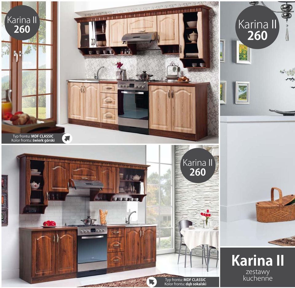 Karina II 2 Typ frontu: MDF CLASSIC Kolor