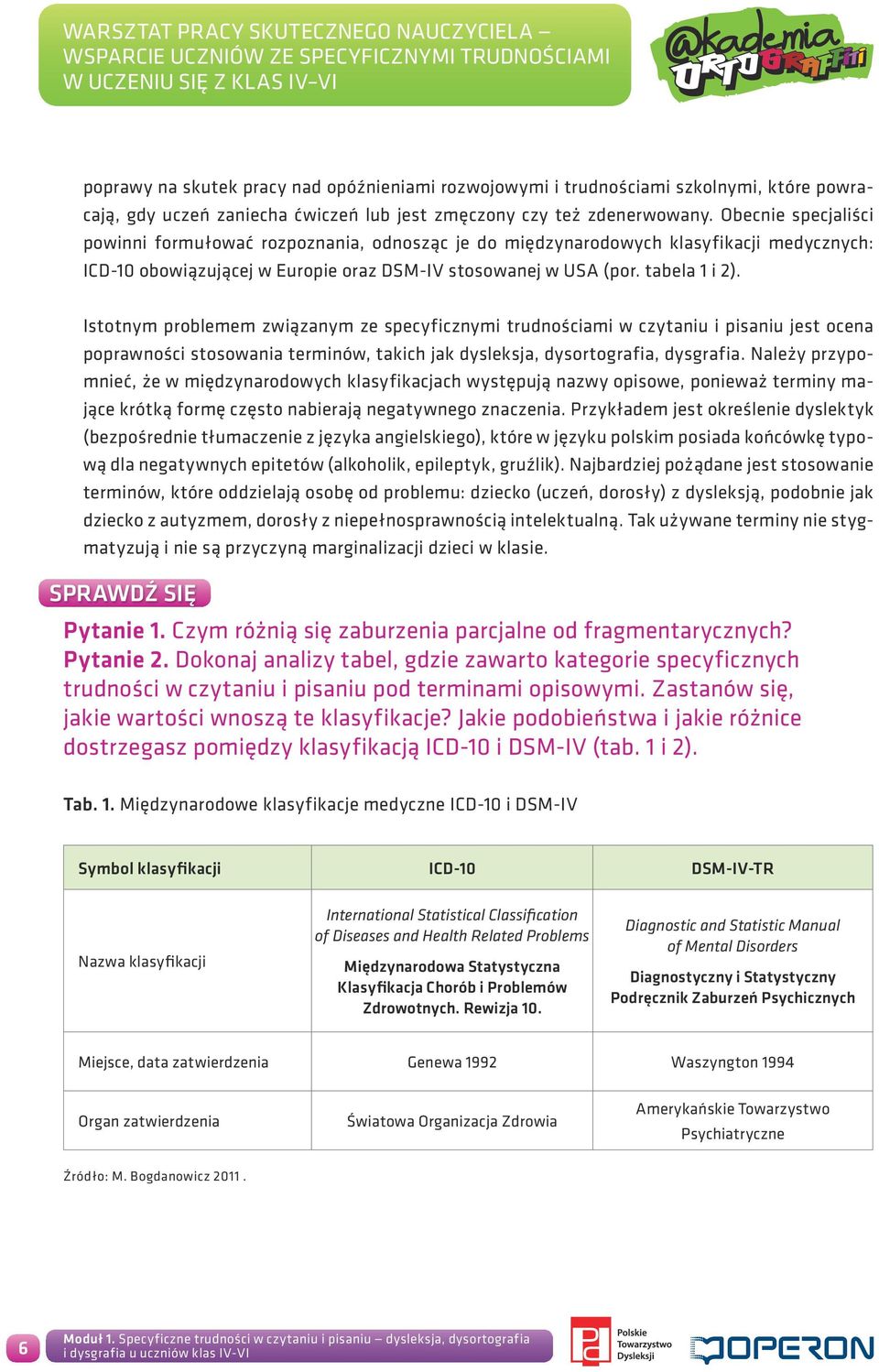 Istotnym problemem związanym ze specyficznymi trudnościami w czytaniu i pisaniu jest ocena poprawności stosowania terminów, takich jak dysleksja, dysortografia, dysgrafia.