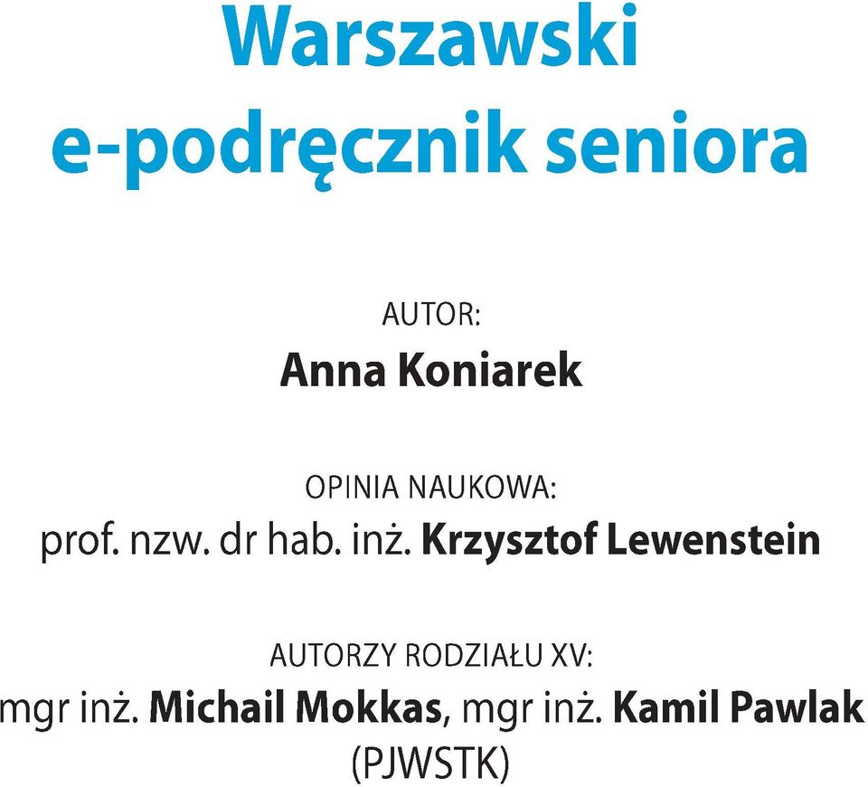 Warszawski e-podręcznik seniora - PDF Darmowe pobieranie