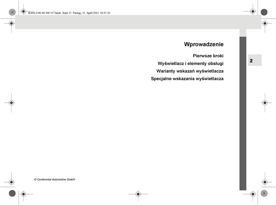 Wyświetlacz i elementy obsługi Warianty wskazań