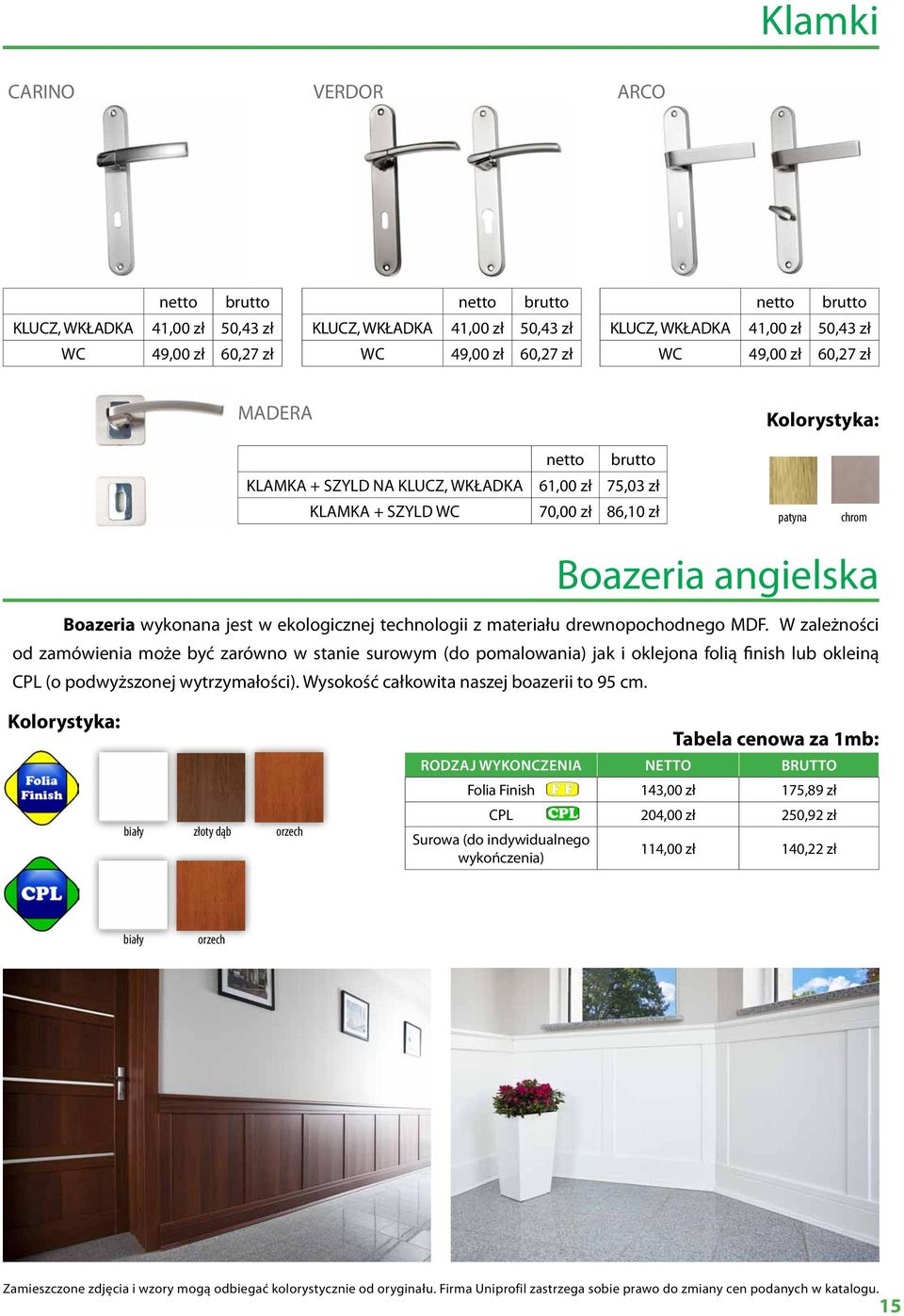 jest w ekologicznej technologii z materiału drewnopochodnego MDF.