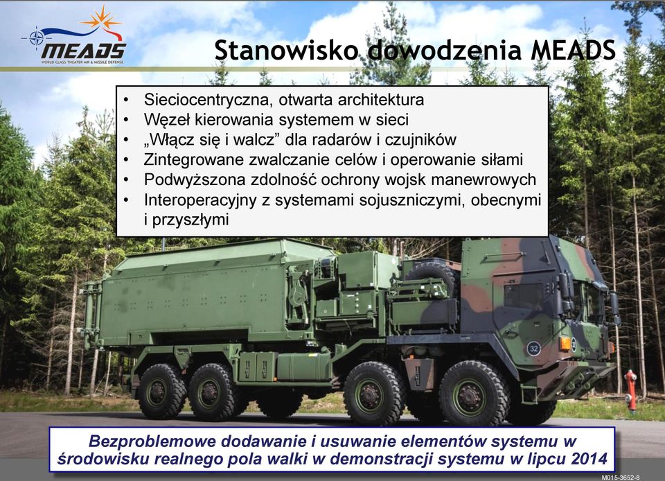 ochrony wojsk manewrowych Interoperacyjny z systemami sojuszniczymi, obecnymi i przyszłymi Bezproblemowe