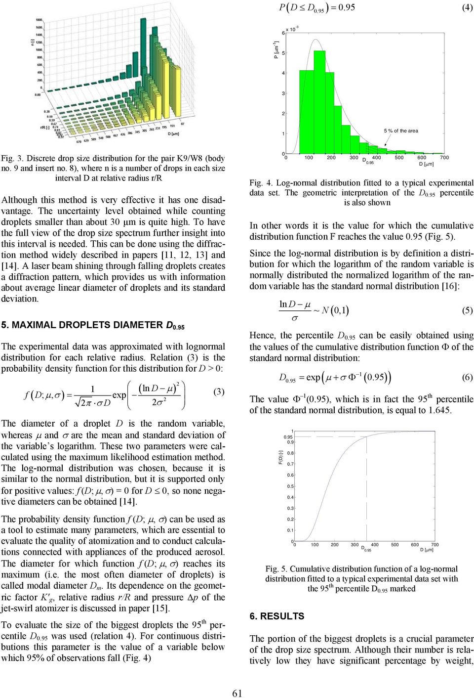 The uncertainty level obtained while counting droplets smaller than about 30 µm is quite high. To have the full view of the drop size spectrum further insight into this interval is needed.