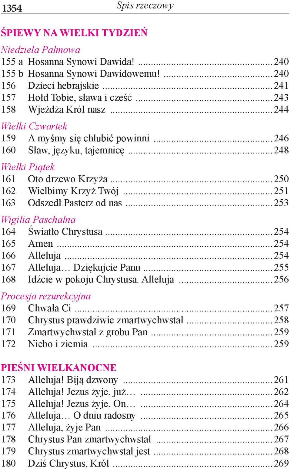 ..251 163 Odszedł Pasterz od nas...253 Wigilia Paschalna 164 Światło Chrystusa...254 165 Amen...254 166 Alleluja...254 167 Alleluja Dziękujcie Panu...255 168 Idźcie w pokoju Chrystusa. Alleluja...256 Procesja rezurekcyjna 169 Chwała Ci.