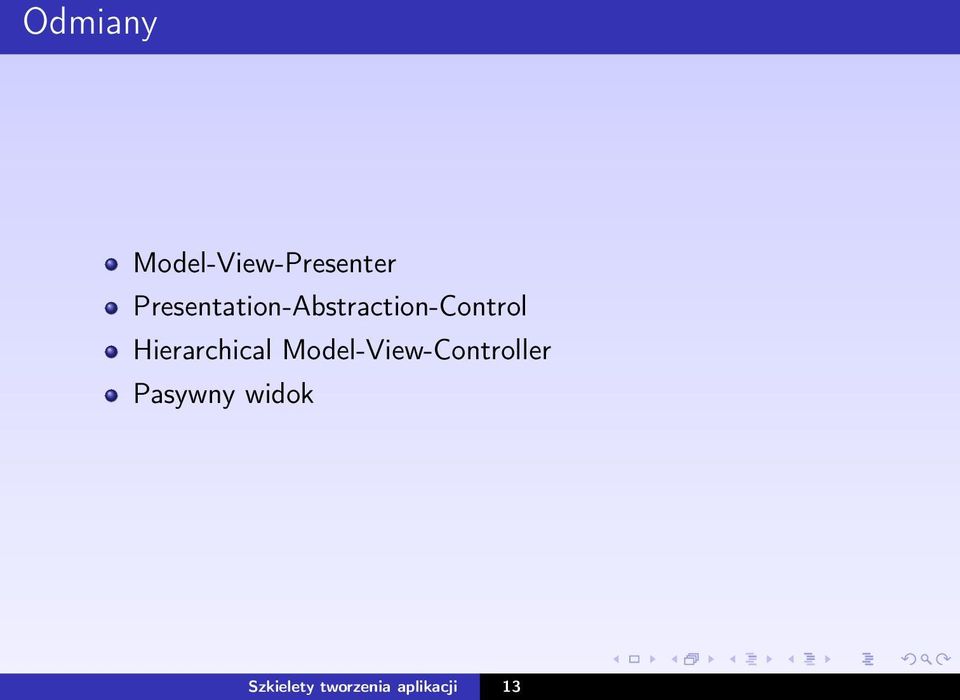 Hierarchical Model-View-Controller