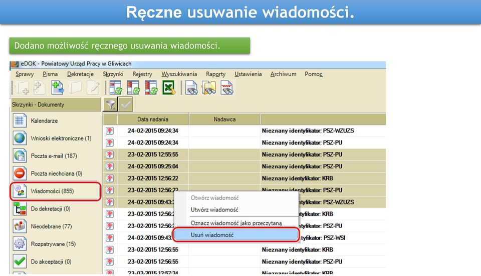 wiadomości.