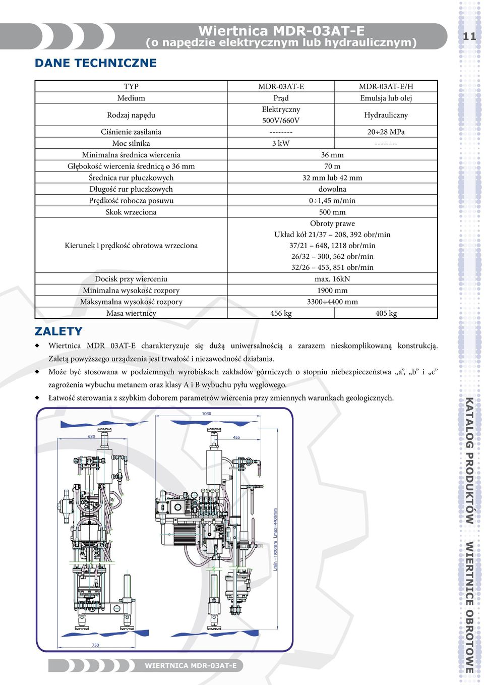 dowolna Prędkość robocza posuwu 0 1,45 m/min Skok wrzeciona 500 mm Obroty prawe Układ kół 21/37 208, 392 obr/min Kierunek i prędkość obrotowa wrzeciona 37/21 648, 1218 obr/min 26/32 300, 562 obr/min