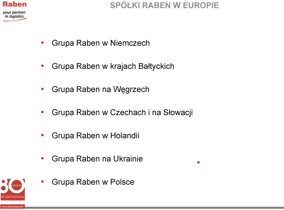 Grupa Raben w Czechach i na Słowacji Grupa Raben w