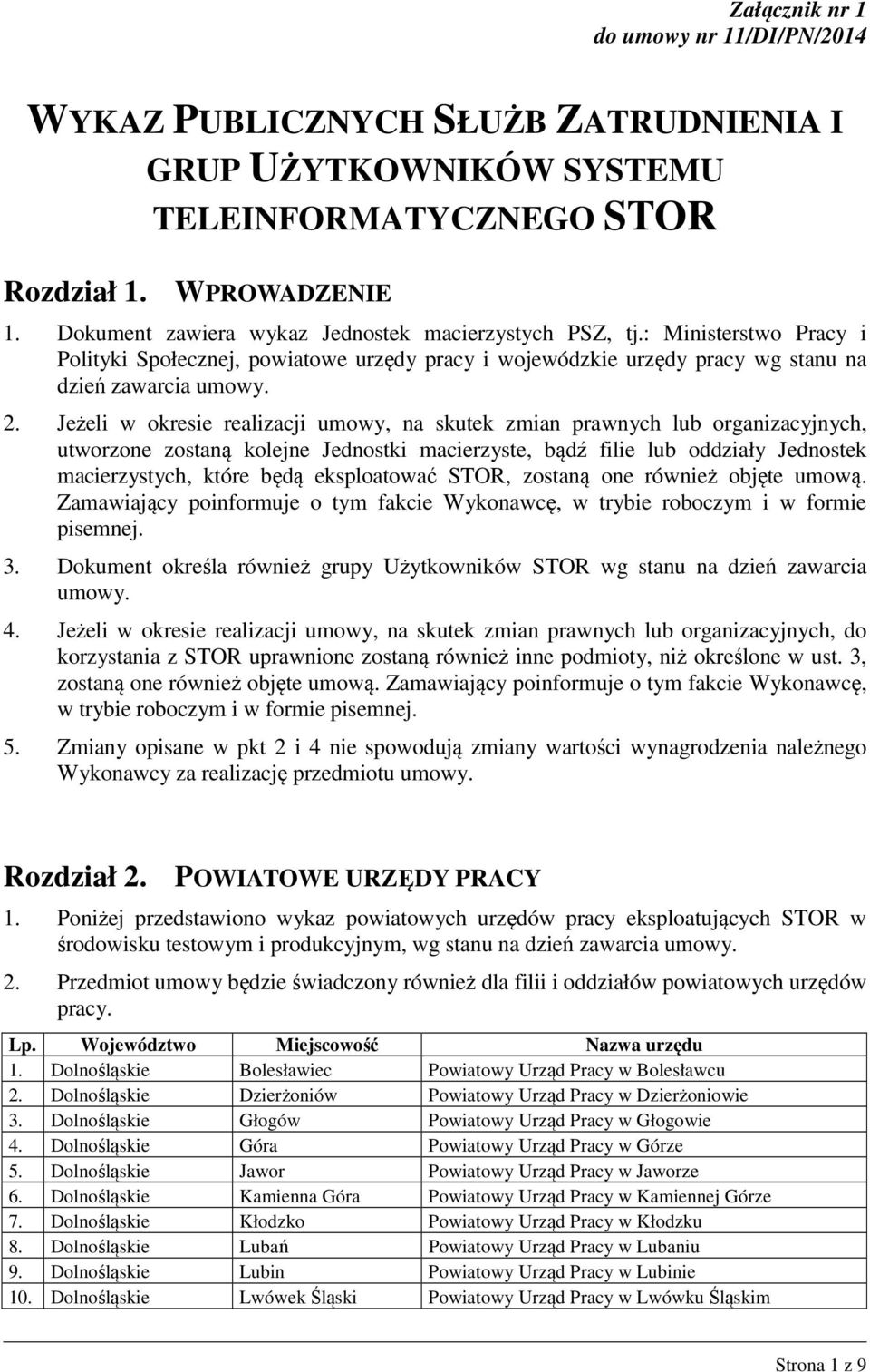 Jeżeli w okresie realizacji umowy, na skutek zmian prawnych lub organizacyjnych, utworzone zostaną kolejne Jednostki macierzyste, bądź filie lub oddziały Jednostek macierzystych, które będą