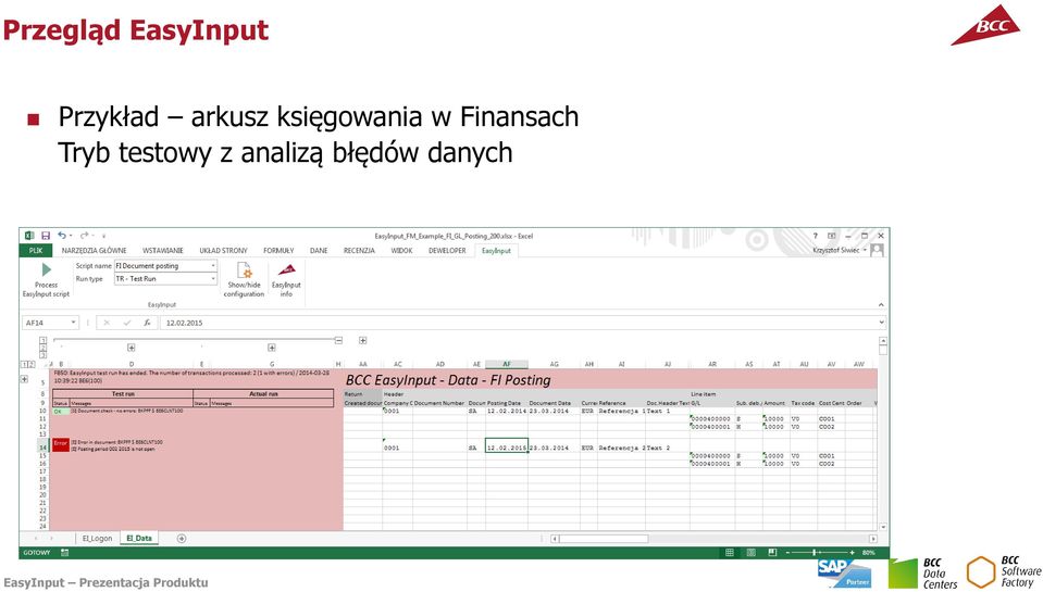 analizą błędów danych