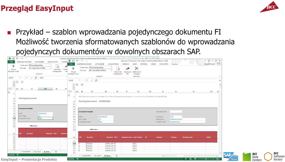 szablonów do wprowadzania pojedynczych dokumentów