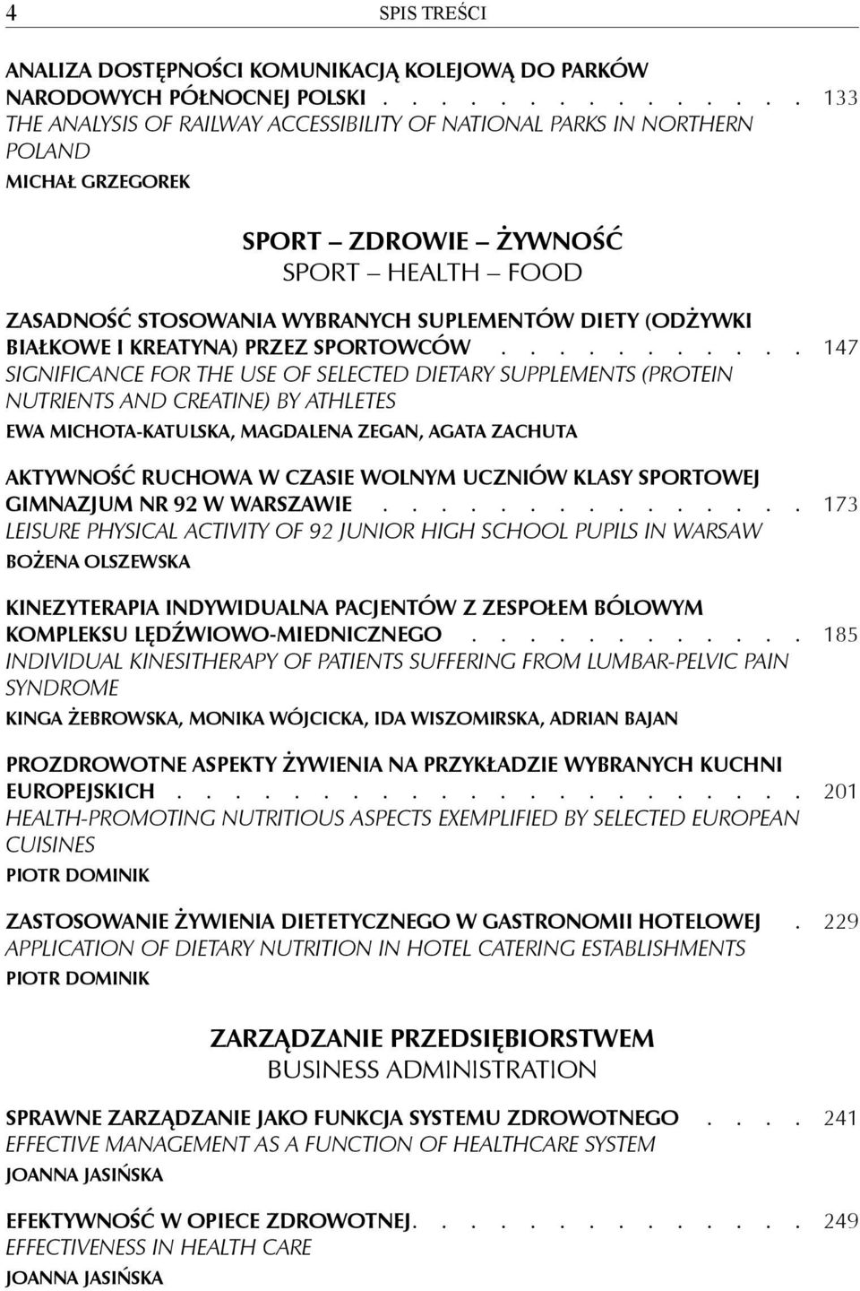 (ODŻYWKI BIAŁKOWE I KREATYNA) PRZEZ SPORTOWCÓW.