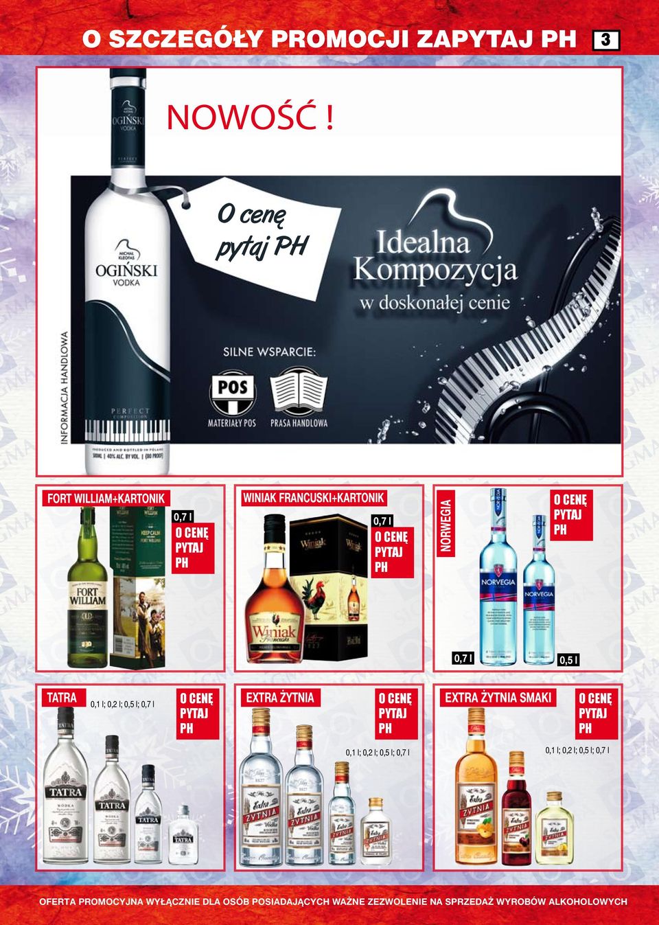 FRANCUSKI+KARTONIK O CENĘ NORWEGIA O CENĘ 0,5 l TATRA 0,1