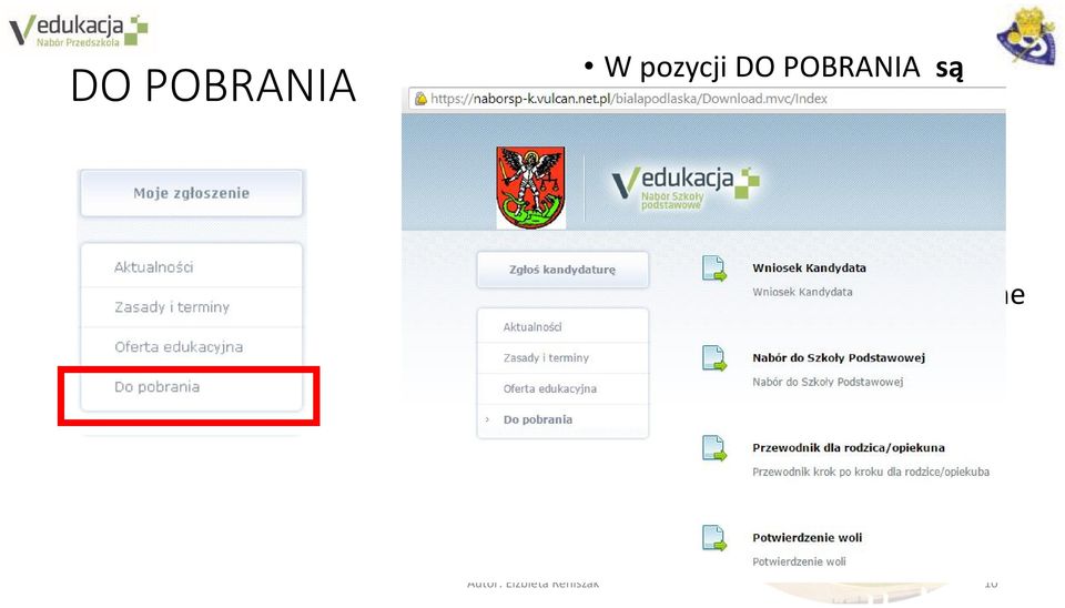 Można tu pobrać m.in.