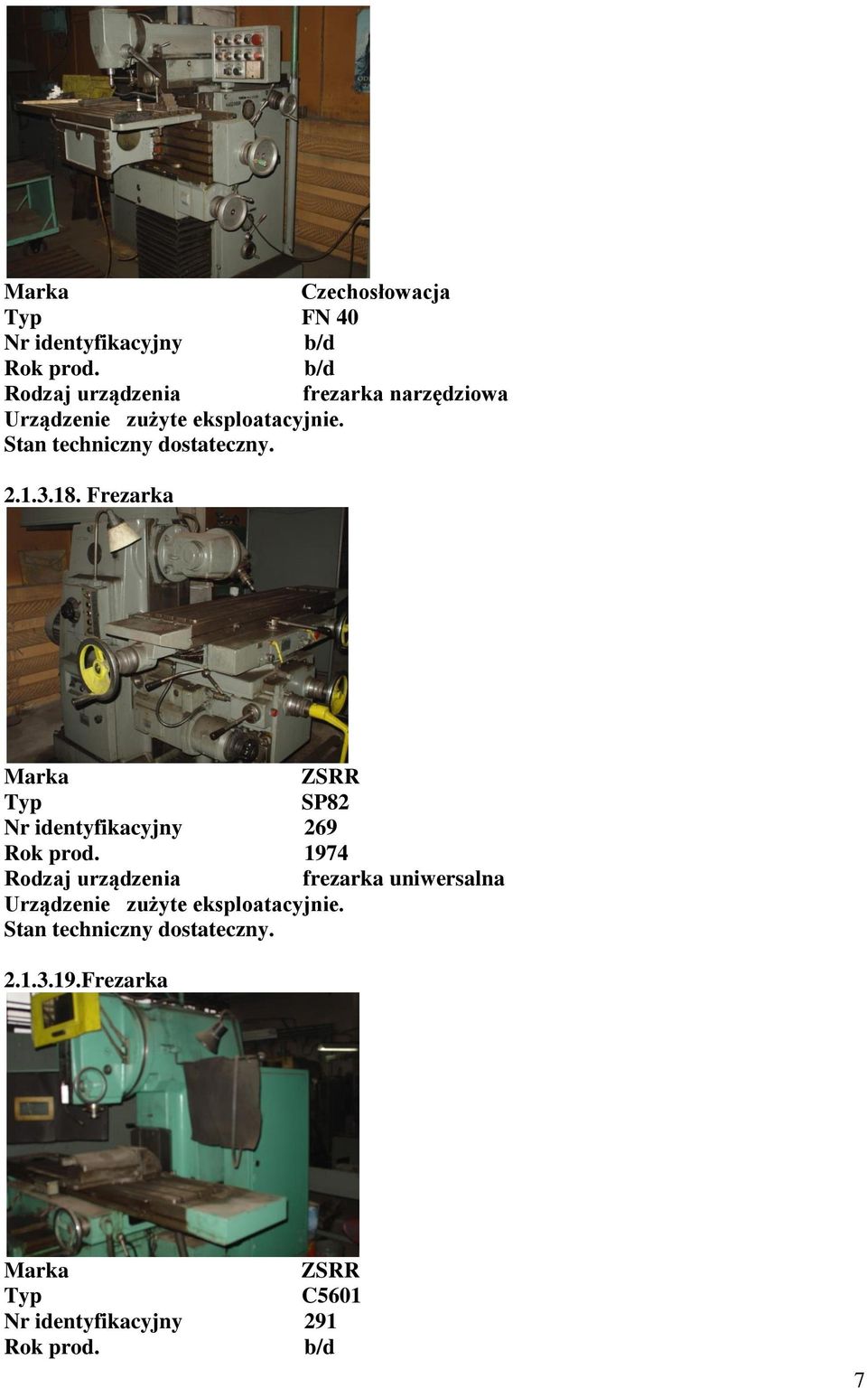 Frezarka ZSRR SP82 269 1974