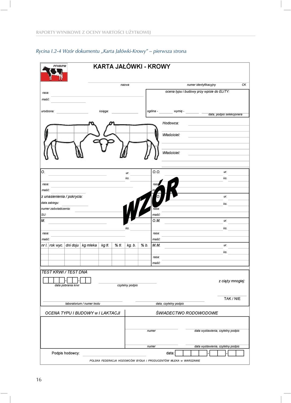 data, podpis selekcjonera Hodowca: W a ciciel: W a ciciel: O. ur. O.O. ur. ks. ks. rasa: rasa: ma : ma : z unasienienia / pokrycia: M.O. ur. data zabiegu: ks. numer za wiadczenia: rasa: SU: ma : M.