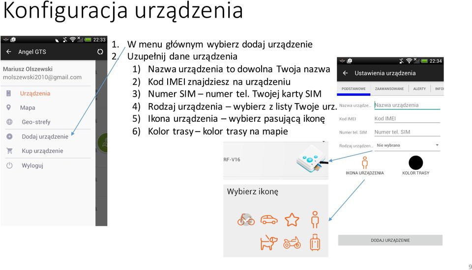 znajdziesz na urządzeniu 3) Numer SIM numer tel.