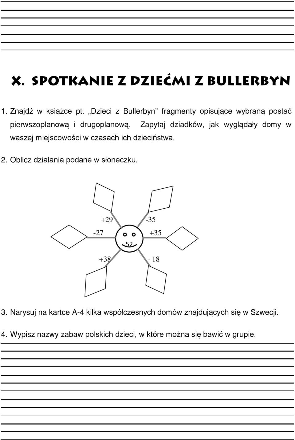 Zapytaj dziadków, jak wyglądały domy w waszej miejscowości w czasach ich dzieciństwa. 2.