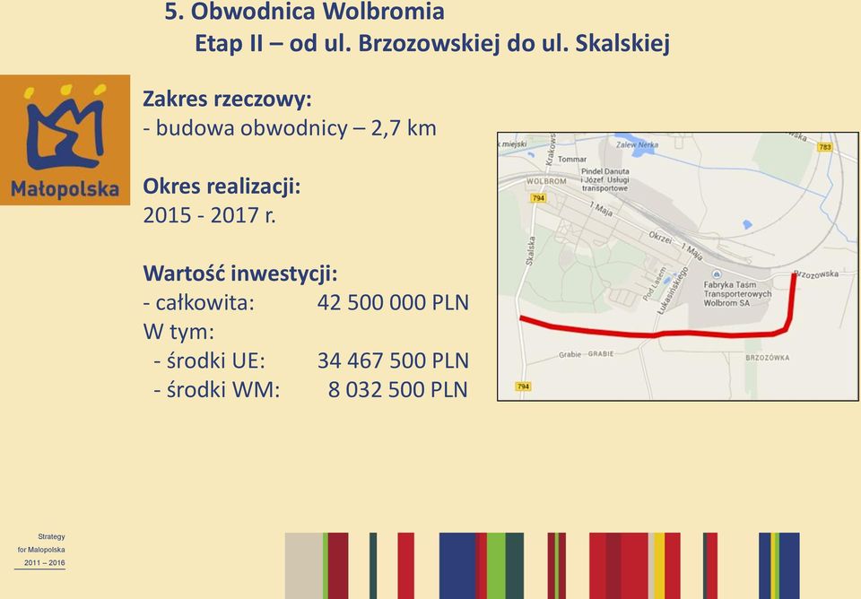 Skalskiej - budowa obwodnicy 2,7 km 2015-2017 r.