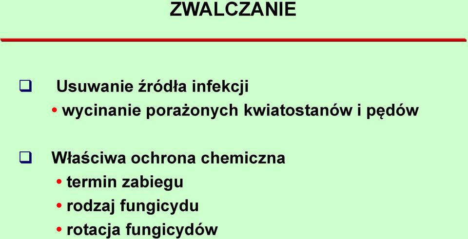 pędów Właściwa ochrona chemiczna