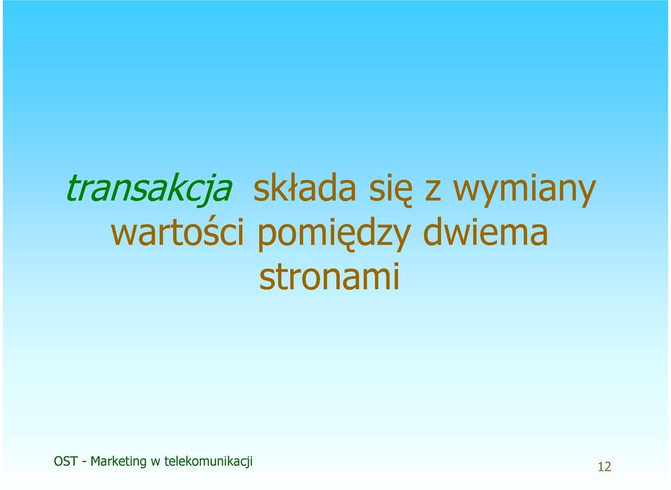 wymiany wartości