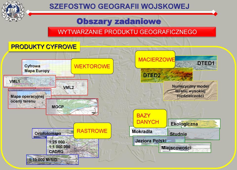 Numeryczny model terenu wysokiej rozdzielczości Ortofotomapa 1:10 000 MrSID 1:25