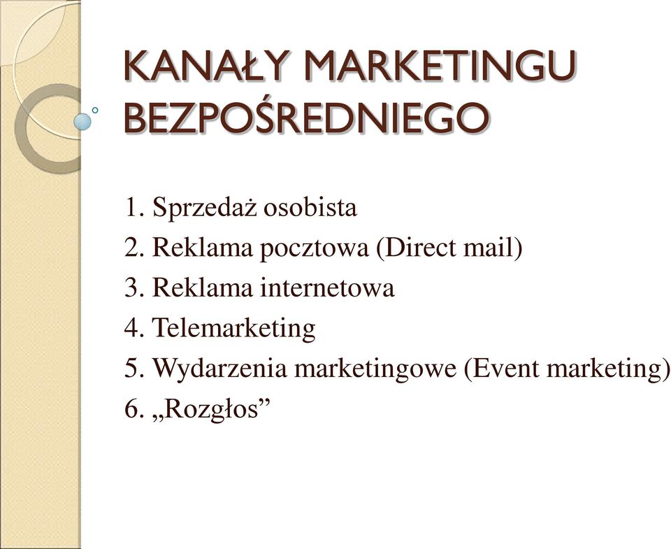 Reklama pocztowa (Direct mail) 3.