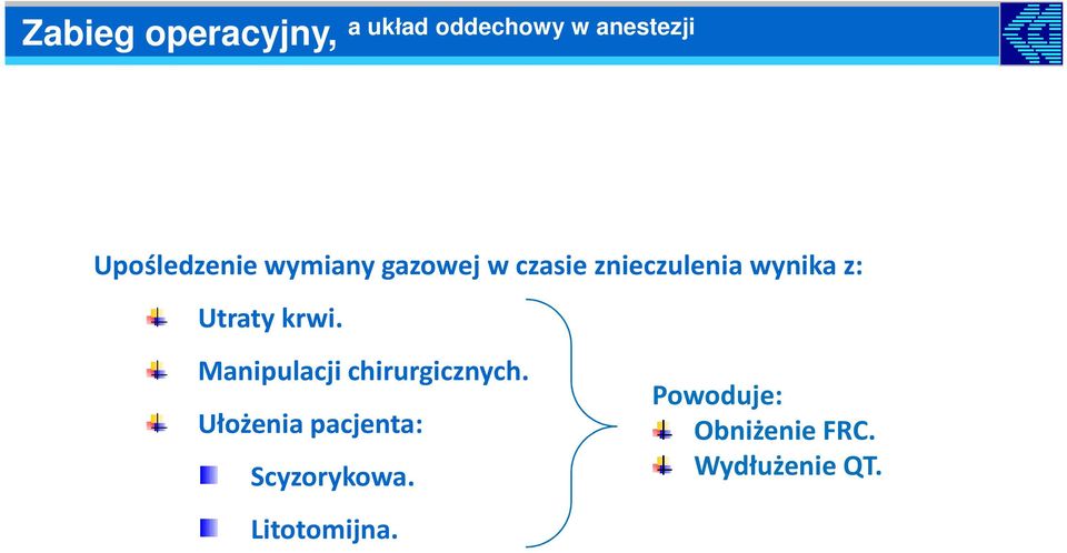z: Utraty krwi. Manipulacji chirurgicznych.