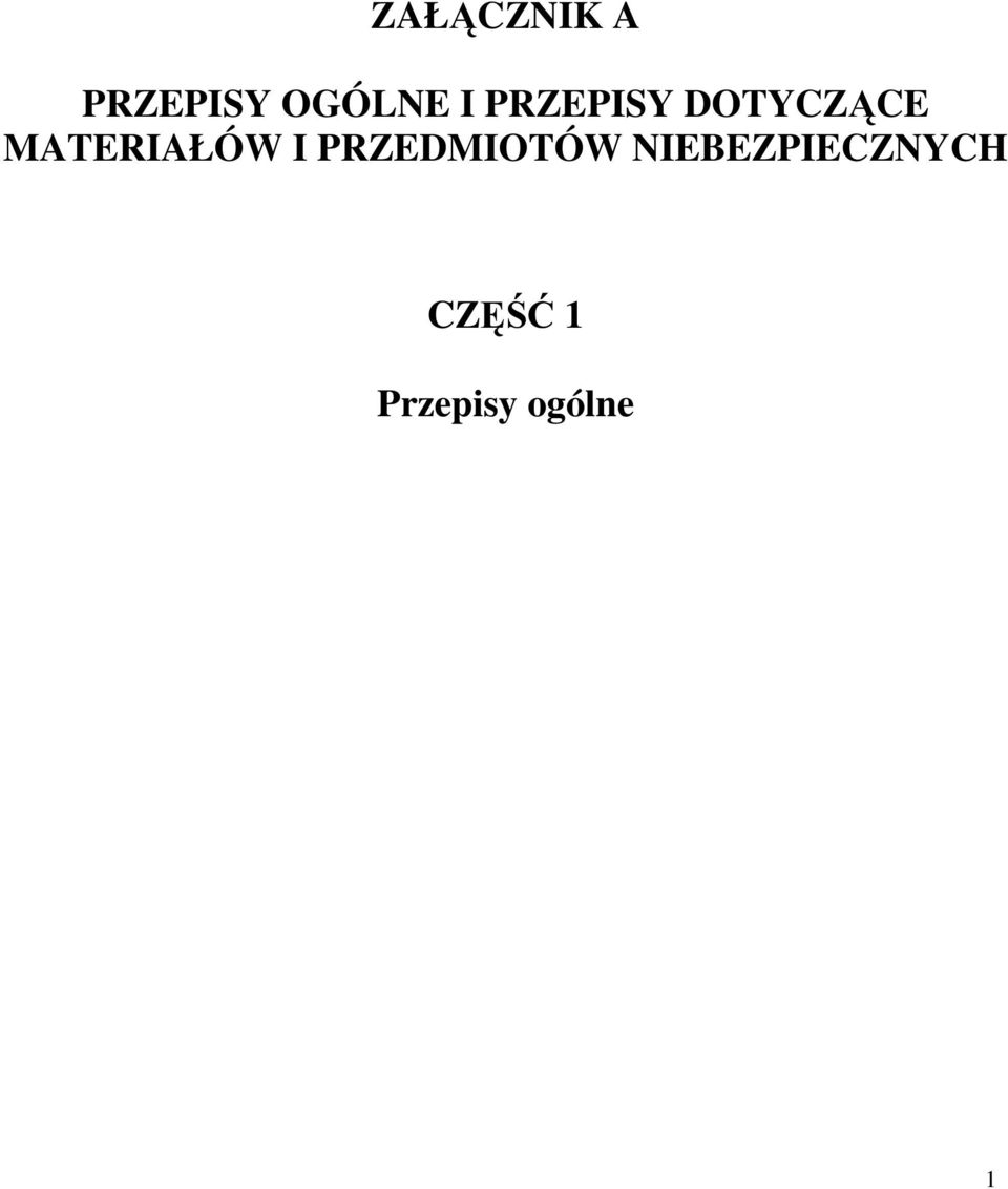 MATERIAŁÓW I PRZEDMIOTÓW